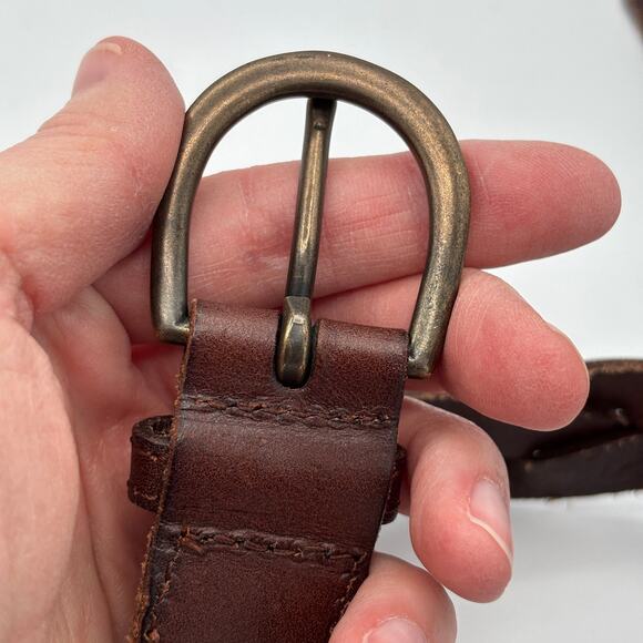 Abercrombie and Fitch Brown Leather Woven Belt 1\